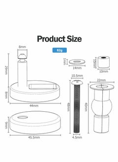 SYOSI Toilet Seat Hinges Top Fixings,2 Pcs Quick Release Toilet Seat Fixings Universal Toilet Seat Hinge Fittings for WC Toilet Blind Holes  - Image 5