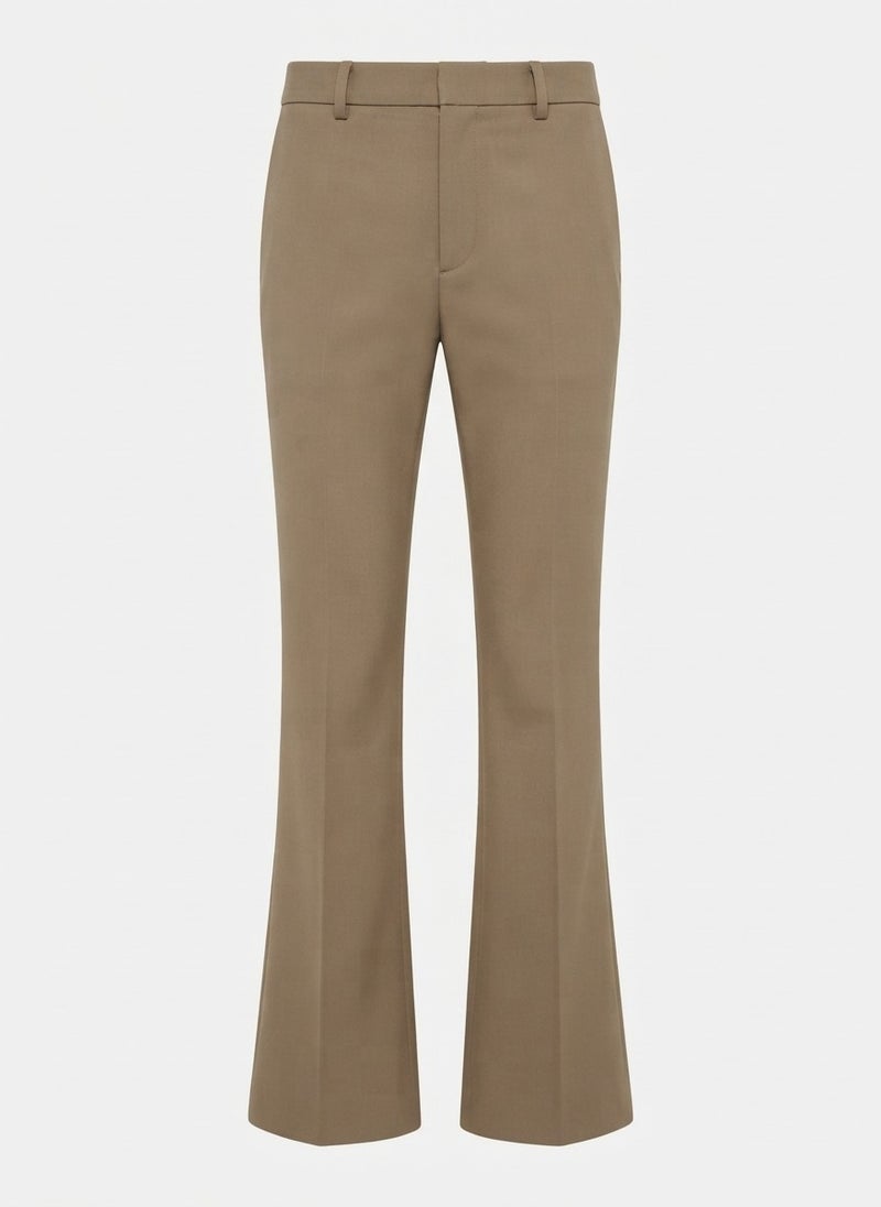 AUXOM Men's Formal Slim Ankle Trousers - Dark Khaki - Image 3