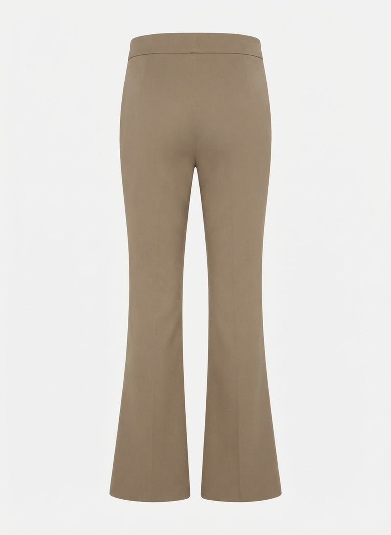 AUXOM Men's Formal Slim Ankle Trousers - Dark Khaki - Image 4