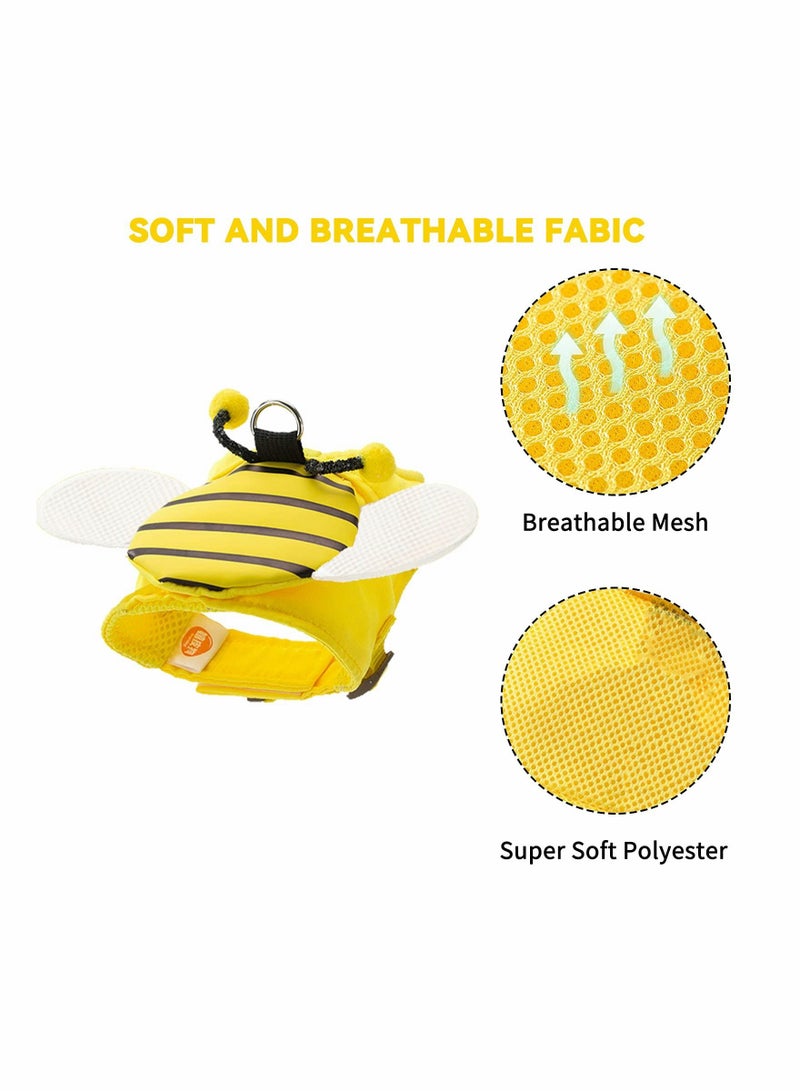 SYOSI سترة تسخير للحيوانات الأليفة، تسخير شبكي للقطط والكلاب، حقيبة ظهر صغيرة بسحاب على شكل نحلة لطيفة، تناسب الجراء والقطط الصغيرة والأرانب والقوارض للاستخدام في الهواء الطلق - Image 3