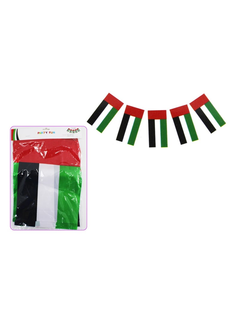 PARTY FUN UAE Satin Flag Banner 30x20cm, Display Your National Pride with Elegance  - Image 2