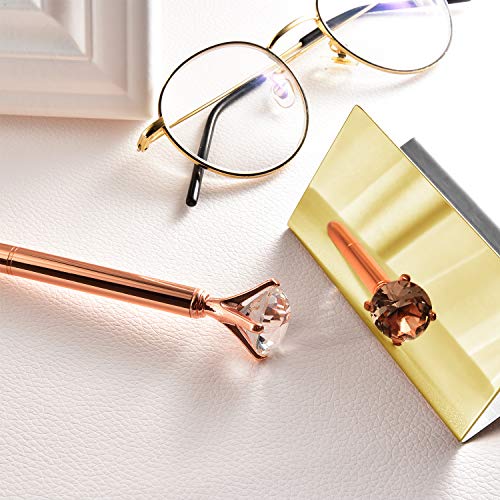 Maxdot 2 Pack Stainless Steel Business Cards Holders Desktop Credit Name Card Display Organizer for Business Mental Name Case Rack for Office Home Daily Use(Champagne Gold) - Image 5