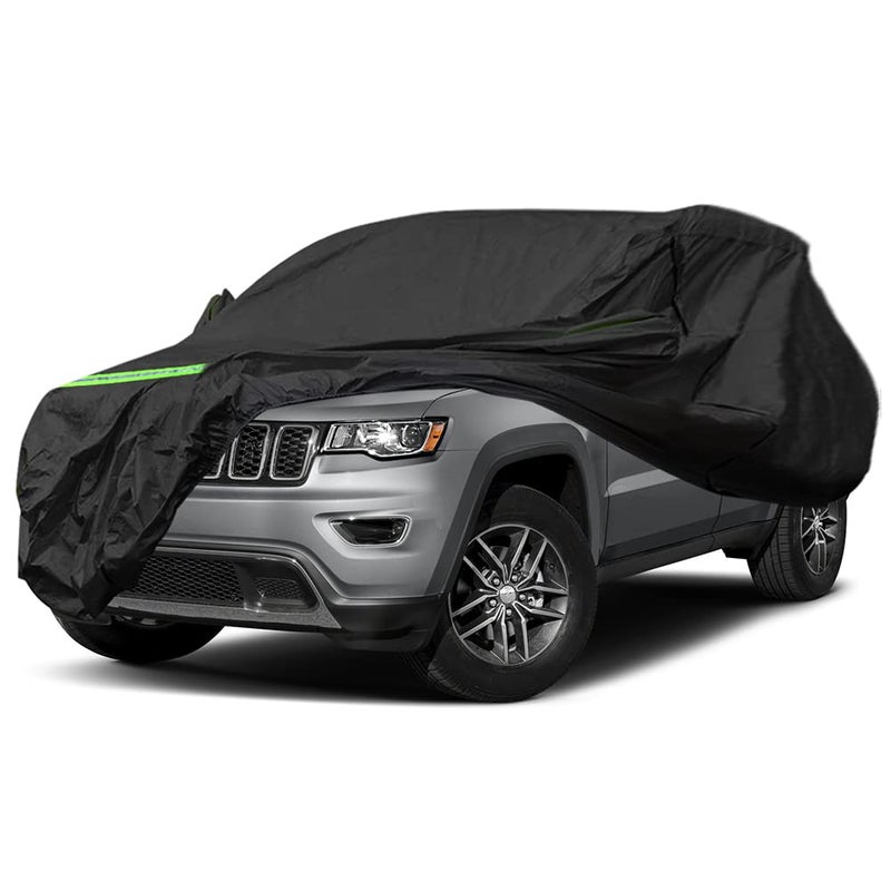 SPORTULI Waterproof Car Covers Replace for 2011-2025 Jeep Grand Cherokee, 6 Layers Custom-Fit Outdoor All Weather Full Car Covers with Zipper Door for Snow Rain Dust Hail Protection - Image 1