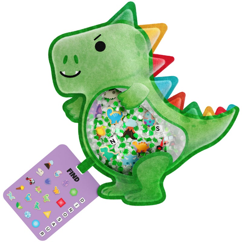 Vango BIZYBOO The Original Seek Find Plush Hidden Object Search Problem Solving Educational Matching Game for Kids 2 and Up Spike - Image 4