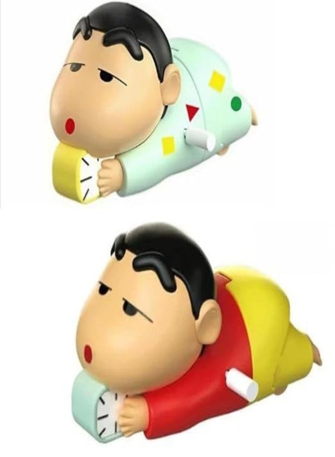 TRIVYOM Cute Shinchan Crawling Toy for Toddlers - Key Operated Wind-Up Moving Action Figure || Fun Baby Crawling || Adorable Collectible Gift for Kids - 1Pcs, Red - Image 1
