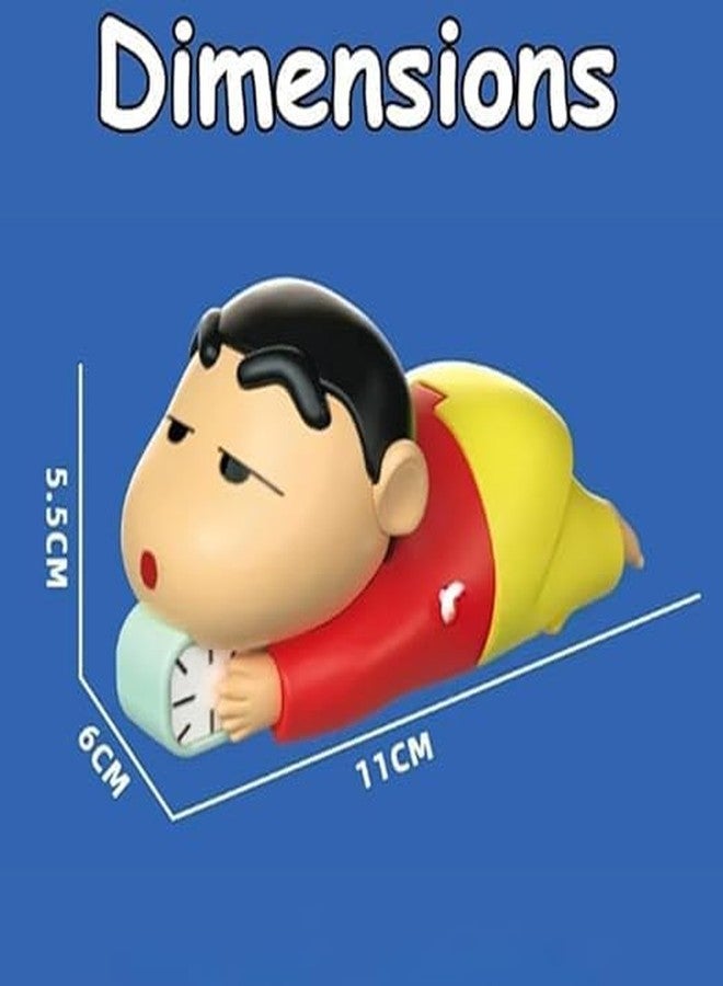 TRIVYOM Cute Shinchan Crawling Toy for Toddlers - Key Operated Wind-Up Moving Action Figure || Fun Baby Crawling || Adorable Collectible Gift for Kids - 1Pcs, Red - Image 3