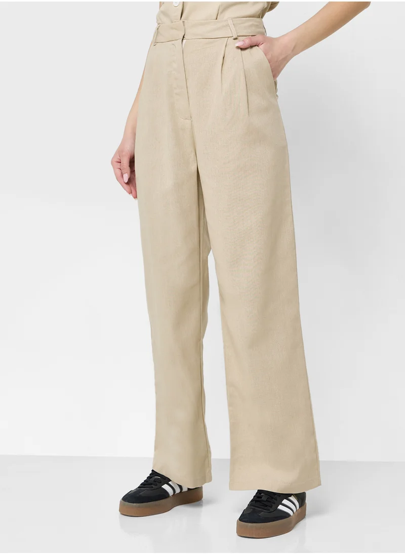 جينجر Button Down Waistcoat & Relaxed Fit Pant Coord Set