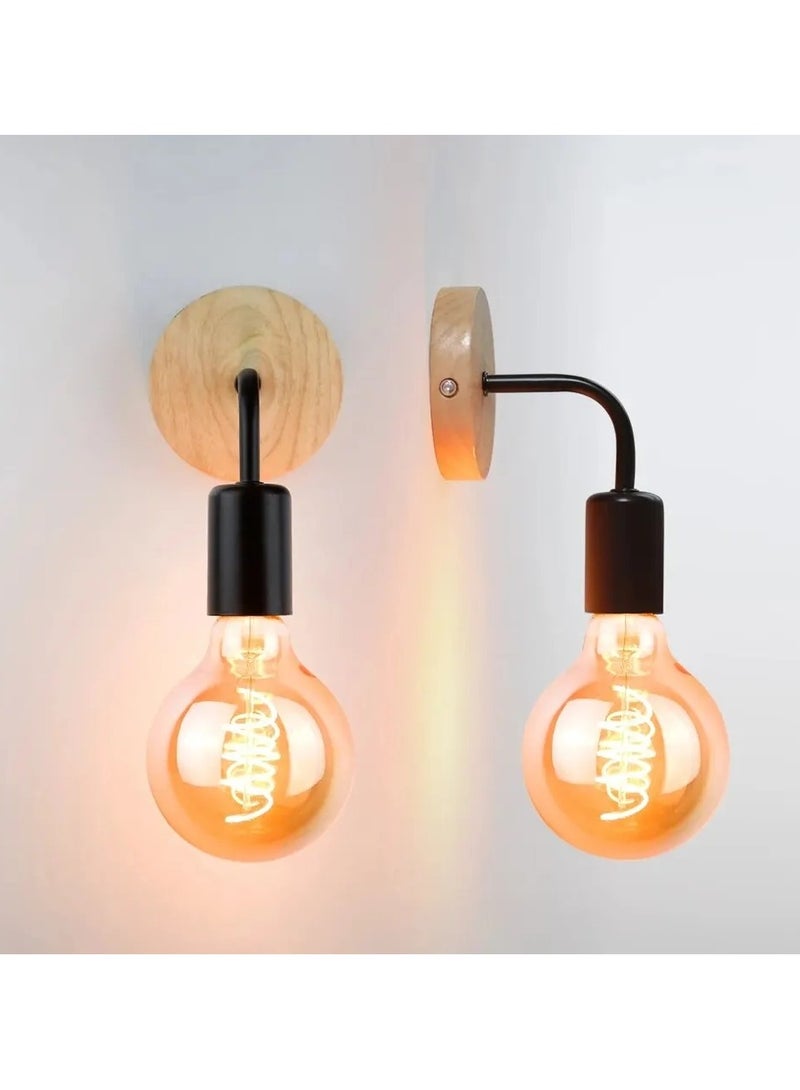 Wall Lamp Candlestick Antique Wooden Base Suitable For Bedside Or In The Dining Room The Possibility Of Adjusting The Direction Of Lighting Above Or Down Light Source 90 - E27 Volt White Color - Image 5