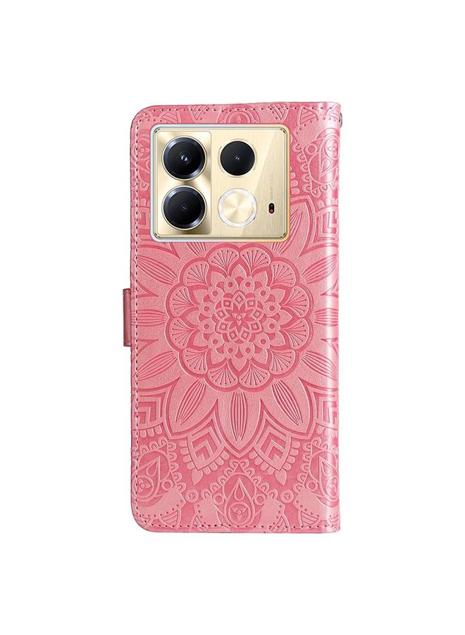 S-TOP Case For Infinix Note 40 5G Embossed Sunflower Leather Phone Case - Image 3