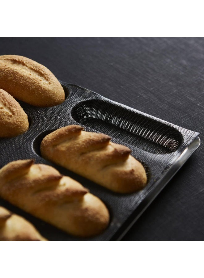 Silicone Perforated Bread Mold 12 Loaf Silicone French Baguette Pan Hot Dog Bun Mold for Baking - Image 4