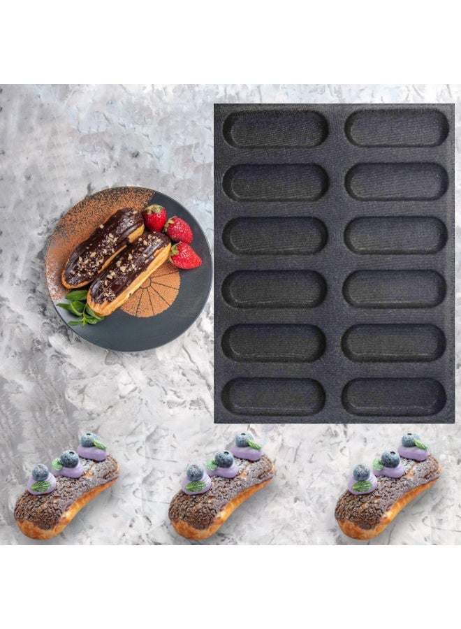 Silicone Perforated Bread Mold 12 Loaf Silicone French Baguette Pan Hot Dog Bun Mold for Baking - Image 5