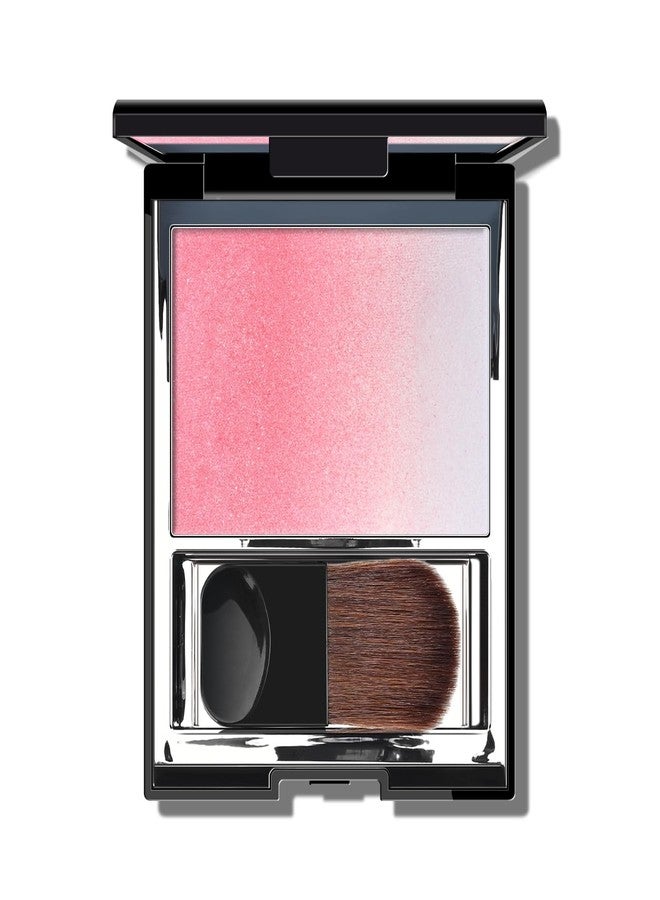 KYDA Pink Shimmer Blush, Gradient Cherry Blossom Pink Color, Micro-fine Pearl Powder Blush, Soft Buildable Cheek Color, Lightweight Smooth, Multiuse Blusher Makeup Compact - Image 1