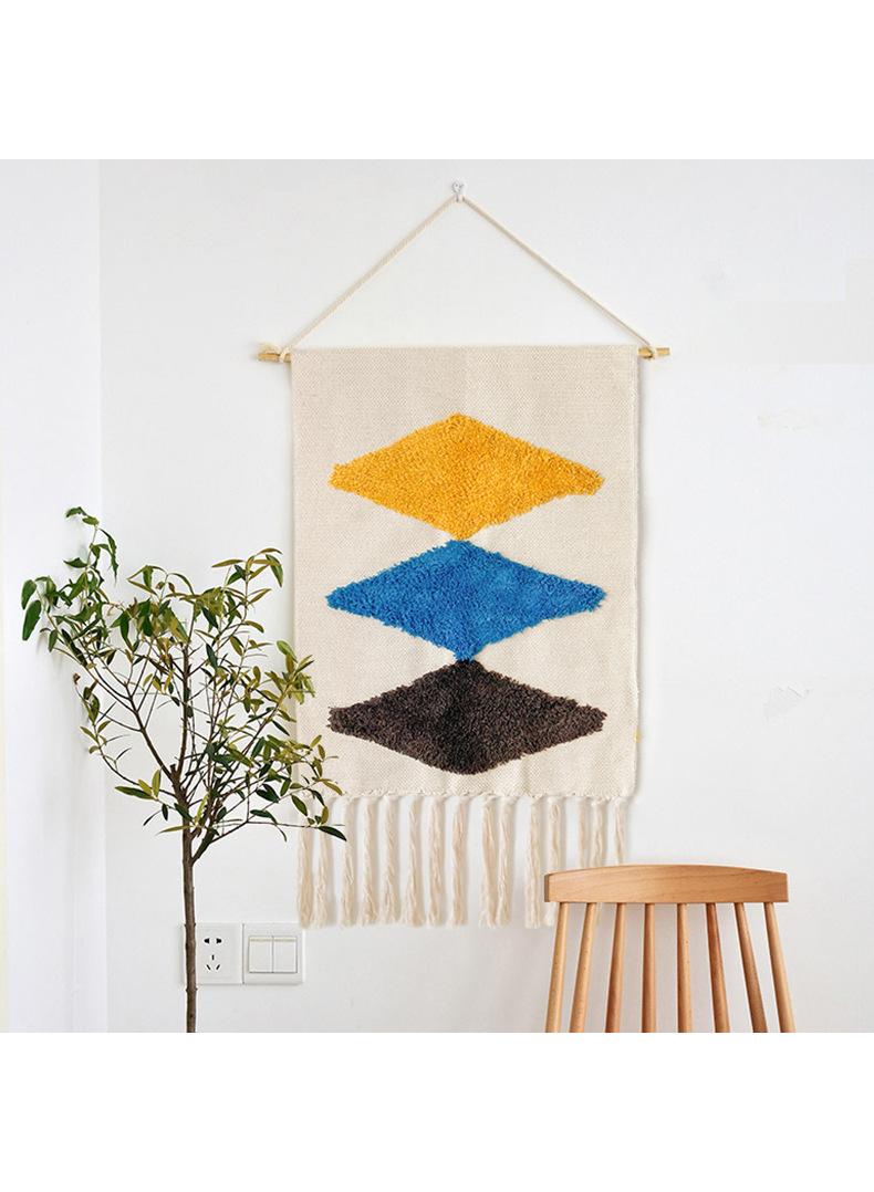 Bluejw Bohemian Wall Hanging Tapestry With Tassel Wall Decoration Of Living Room And Bedroom - Image 1