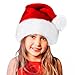 BOSONER Santa HatXmas Holiday Hat for KidsUnisex Velvet Comfort Christmas Hats Extra Thicken Classic Fur for Christmas New Year Festive Holiday Party Supplies - Image 3