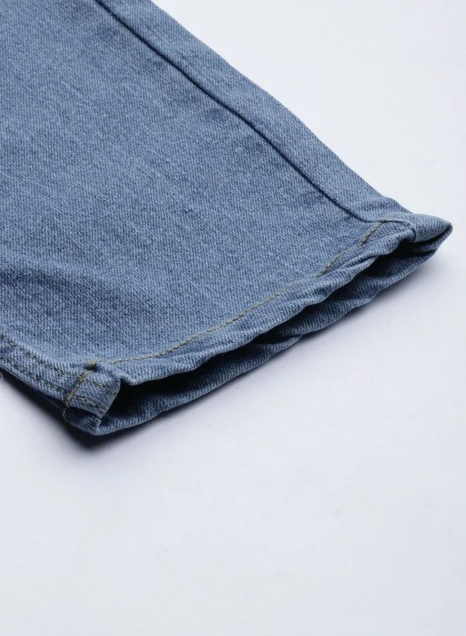 شركة المرآب الهندية Men Slim Fit Solid Mid-Rise Stretchable Jeans