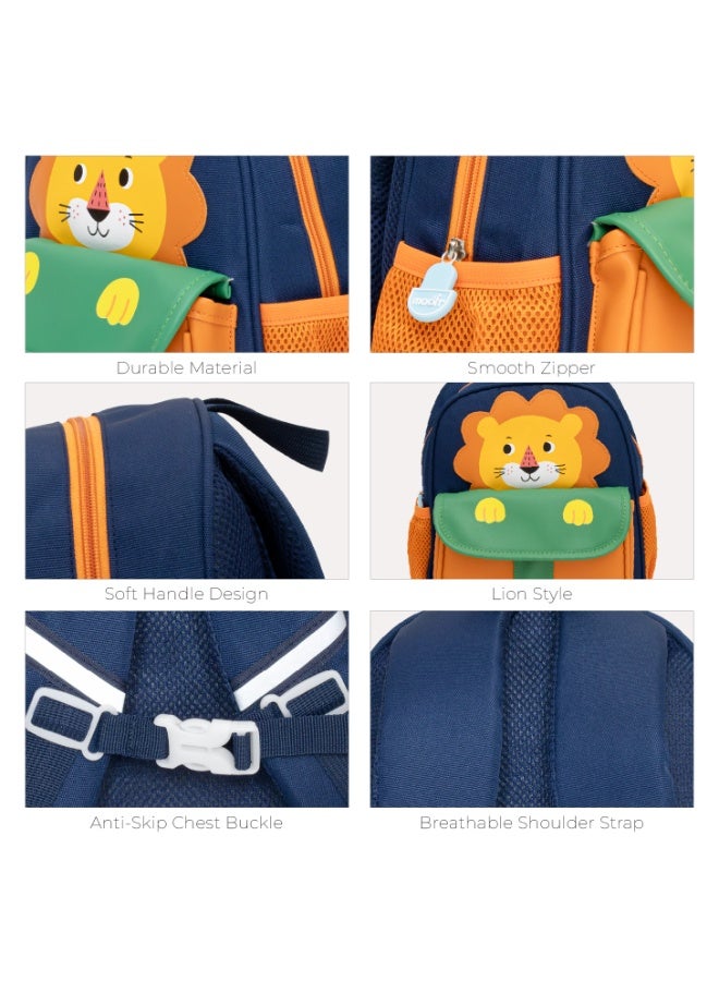 Moon Preschool Backpack for Kids(Ages 3–6) – Fun 3D Design, Comfortable Padded Straps, Lightweight,Waterproof, Perfect for Lunch & Snacks,Travel, Toddler Boys & Girls-Lion - Image 4