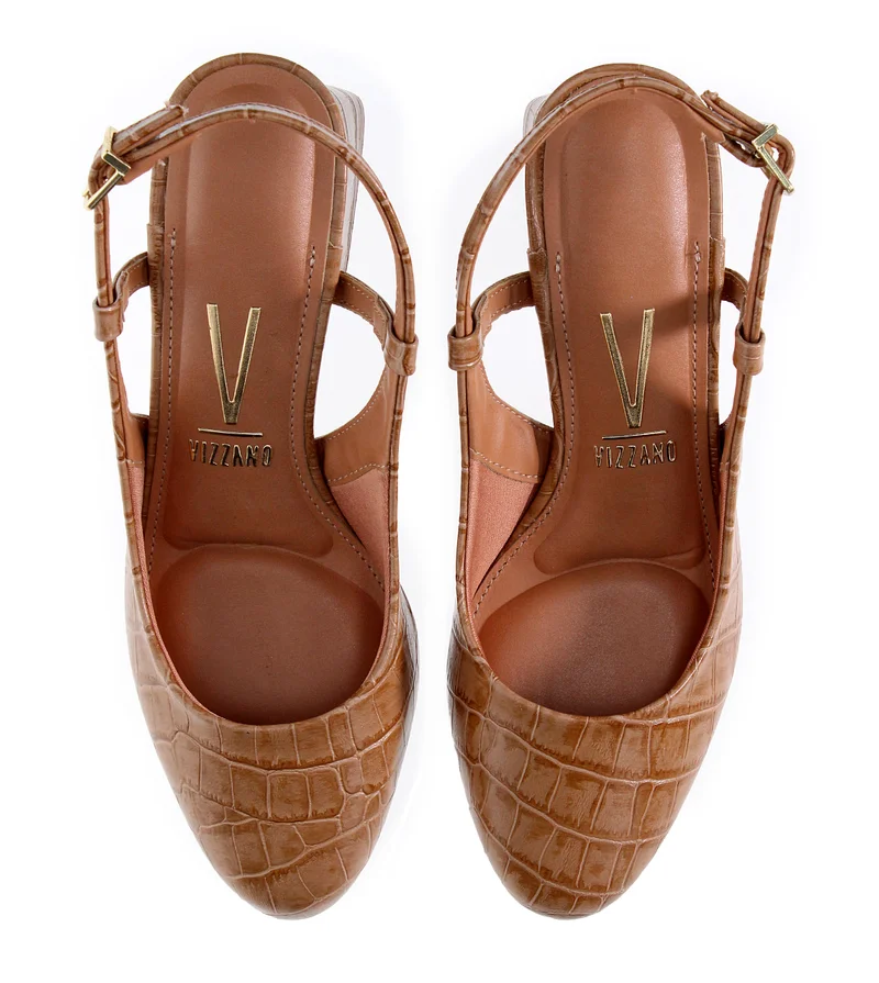 Vizzano Brown Mid Heels Shoes for Women – Classic Mid Heel Pumps for Girls & Ladies Office Wear for Women | Best Price UAE