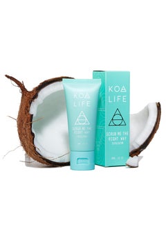 Koa Life Scrub Me The Right Way  Exfoliating Face Scrub Eucalyptus Exfoliator Coconut Shell Exfoliating Scrub Sensitive Skin Vegan  15 Ml