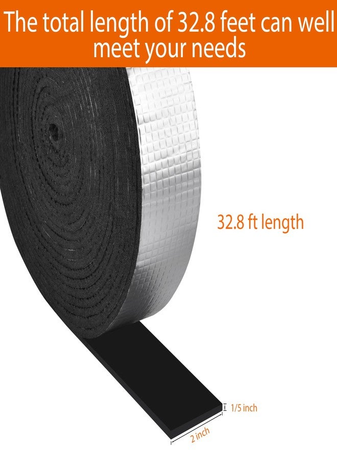 Allwin Pipe Insulation Wrap - 2" Wide X 33 Ft Outdoor Pipe Foam Insulation Tape Self Adhesive for Winter Freeze Protection Insulation Wrap- Aluminum Foil Finish - Image 2