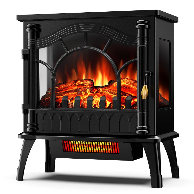 ZAFRO 23 inch Freestanding Electric Fireplace Stove | Thermostat Control, Low Noise, 5100 BTU, Overheat Protection, for Indoor Use - Image 1