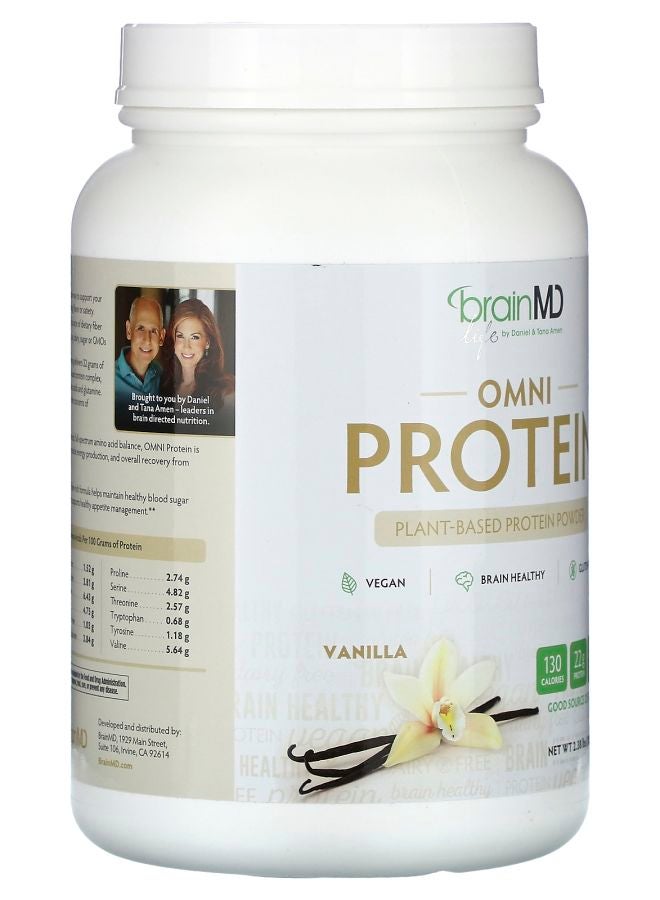 BRAINMD Omni Protein Plant-Based Protein Powder Vanilla 2.38 lbs (1080 g) - Image 2