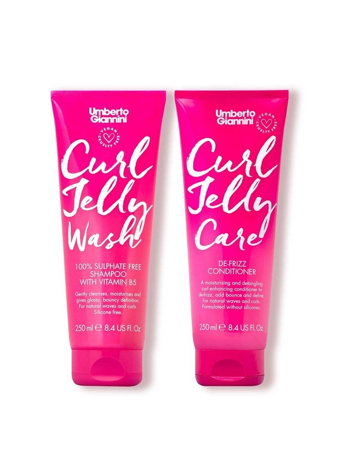 Umberto Giannini Curl Jelly Shampoo & Conditioner Jelly Wash & Jelly Care Vegan Cruelty Free & Sulfate Free For Curly Or Wavy Hair No Frizz - Image 1