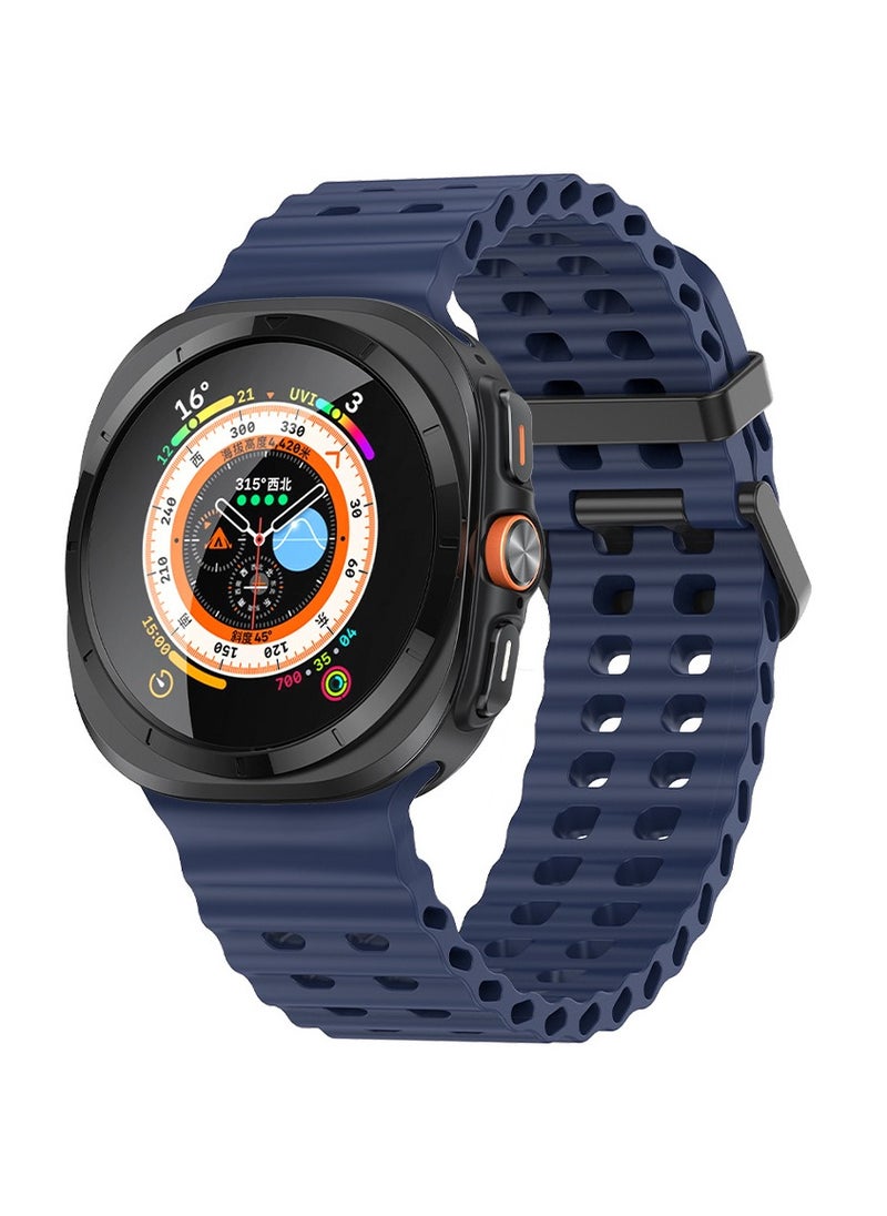 Youque - Silicone Sport Strap Bands for Samsung Galaxy Watch 7 Ultra Band 47mm, Breathable Soft Silicone Waterproof Watch Strap - Image 1