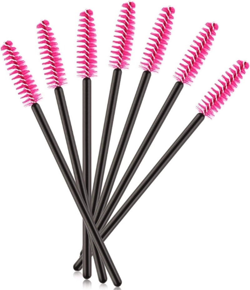 YHRY Mascara Wands Disposable 50Pcs Mascara Brushes for Travel, Crystal Eyelash Spoolies for Eyelash Extensions|Makeup|Eyebrow Comb-Red - Image 3