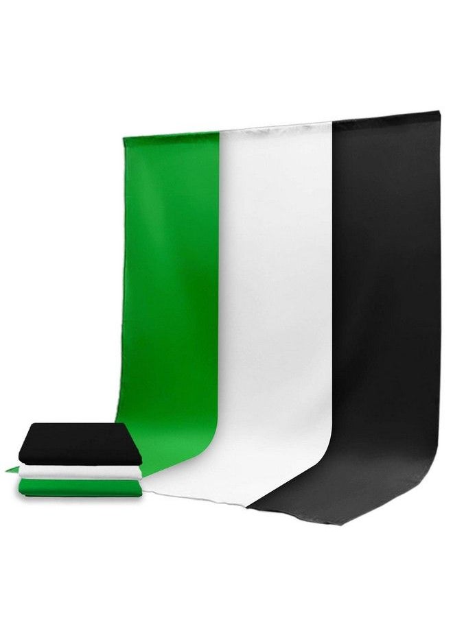 JS JULIUS STUDIO Julius Studio 9 X 13 Ft. Photo Studio Chromakey Background Muslin Backdrop Bundle Kit Black White Green Premium Quality Fabric Material Wrinkle Resistant Photo Video Studio Promo05_Am1  - Image 3