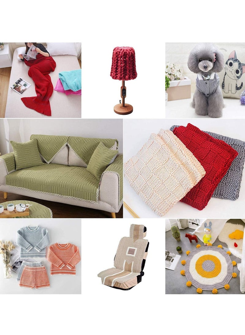 SYOSI Crochet Hook Set, 22 Pcs Knitting Needles Craft, Weave Yarn Set 0.6mm - 6.5mm, Large-Eye Blunt Needles, Stainless Steel Yarn Knitting Needles, Sewing Needles [Purple Travel Bag] - Image 2