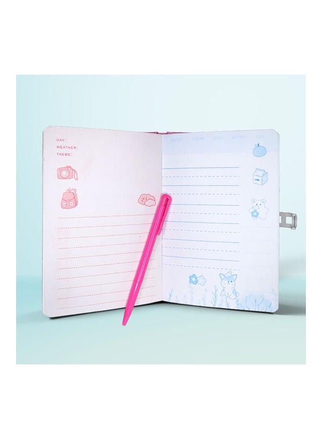 Sharpdo A5 Hardcover Lockbook With Pen Multicolour - Image 4