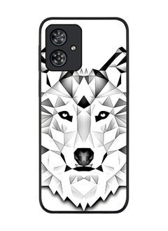 Stylizedd Rugged Black edge case for Motorola Moto G54 / Motorola Moto G54 Power / Motorola Moto G64 5G, Slim fit Flexible Anti Drop Thin Cover - Poly Wolf  - Image 1