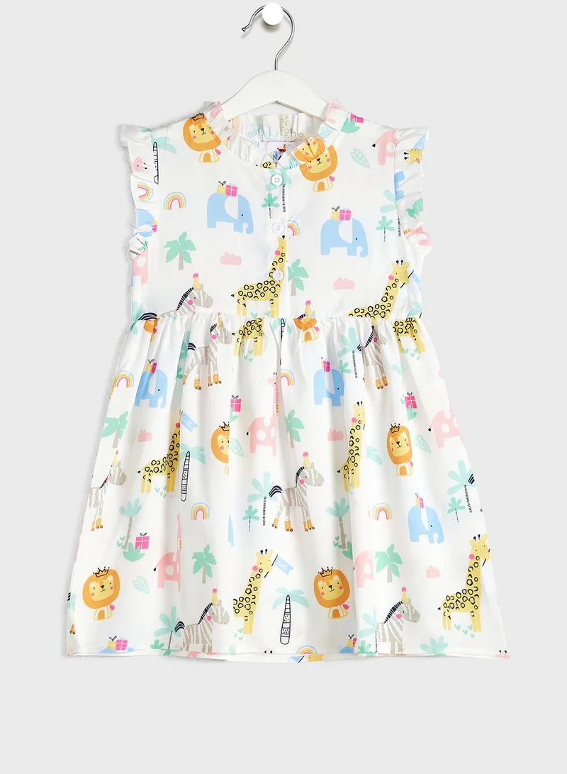 Pinata Girls All Over Prints Frilled Dress