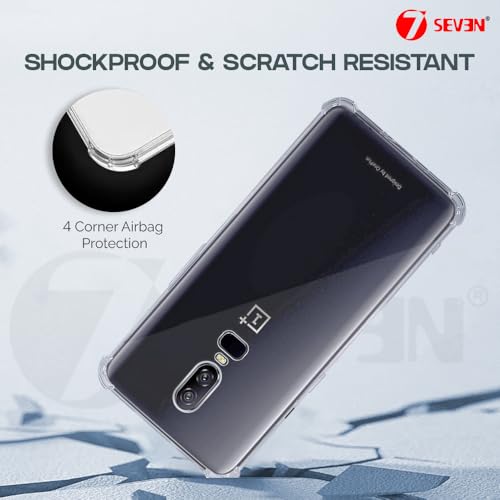 7-Seven 7SEVEN® Back Cover for OnePlus 6 Transparent Mobile Back Case Shock Proof Design Camera Edges Protection Crystal Clear 1+ Phone Case Silicon Soft TPU & Flexible One Plus Bumper Phone Cover - Image 5