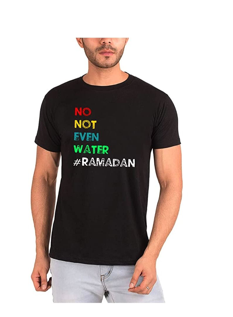 PRINTSHOP4ME Ramadan Printed Round Neck Cotton Mens Tshirt Design 9 - Image 1