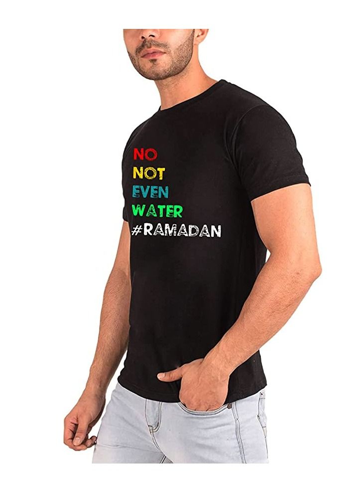 PRINTSHOP4ME Ramadan Printed Round Neck Cotton Mens Tshirt Design 9 - Image 2