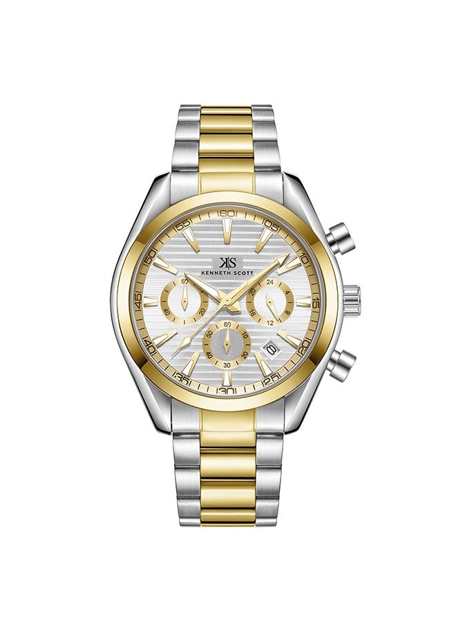 KENNETH SCOTT Men's Stainless Steel Chrono & Multi Function Watch K23150-TBTW - 42 mm  - Image 1