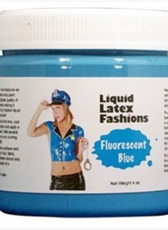 Liquid Latex Fashions Face and Body Paint – Ammonia Free Liquid Latex, Ideal for Art, Theater, Halloween, Parties and Cosplay for Adults and Kids – 8 oz, Fluorescent Blue  - Image 2