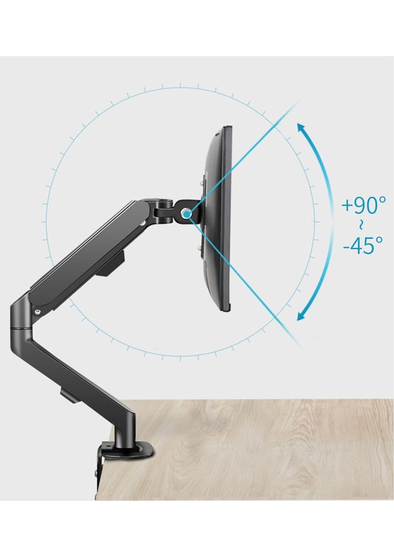 TIGER Monitor Arm Desk Mount Stand – Adjustable VESA Gas Spring Arm for 17-30 Inch Screens, Supports 4.4 to 19.8 lbs, with Clamp and Grommet Mount, Fits Computer Screens Up to 30 Inch (M5B)  - Image 5