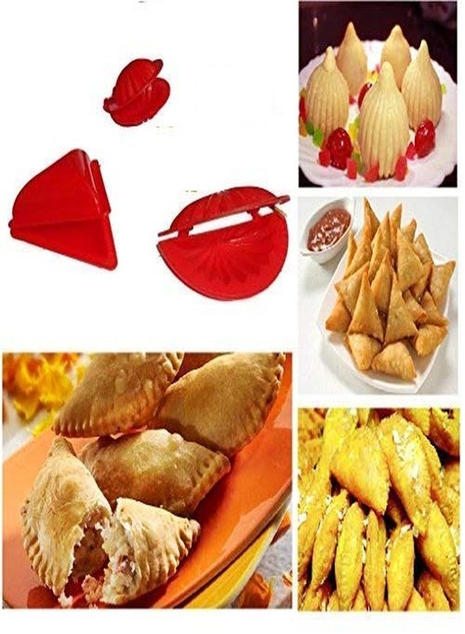 Foliam 12 Pieces Cookie Cutter Stainless Steel Cookie Cutter with Different Shape with Dough Press Dumpling Samosa Modak Gujiya Pie Mould Maker - Set of 3 (Combo) - Image 5