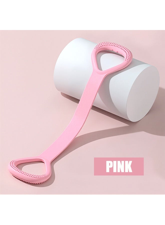 ZHONGOU Pink Integrated Silicone Figure 8 Resistance Band - 8-Shaped Yoga Stretch Strap for Posture Correction & Body Shaping - Image 2