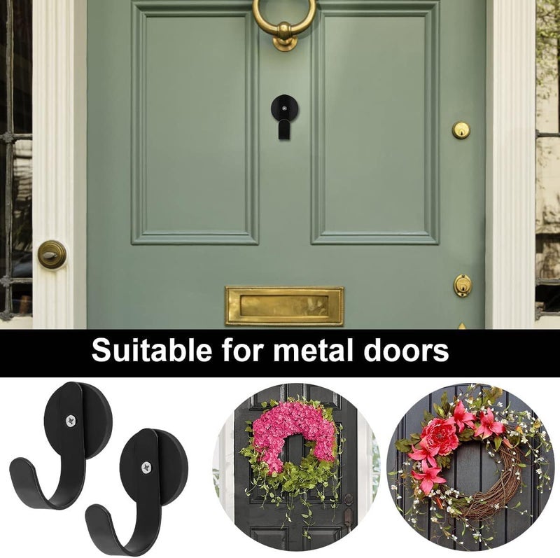 Linwnil 2 Pack Magnetic Wreath Hanger Wreath Holder Wreath Hanger Hook for Metal Front Door for Christmas Decorations - Image 4