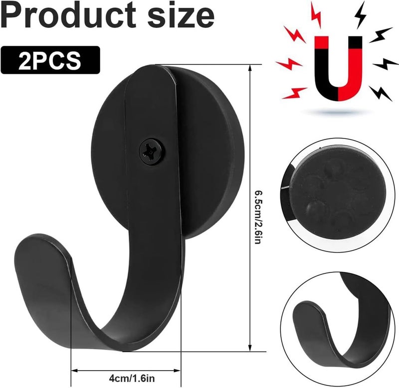 Linwnil 2 Pack Magnetic Wreath Hanger Wreath Holder Wreath Hanger Hook for Metal Front Door for Christmas Decorations - Image 2
