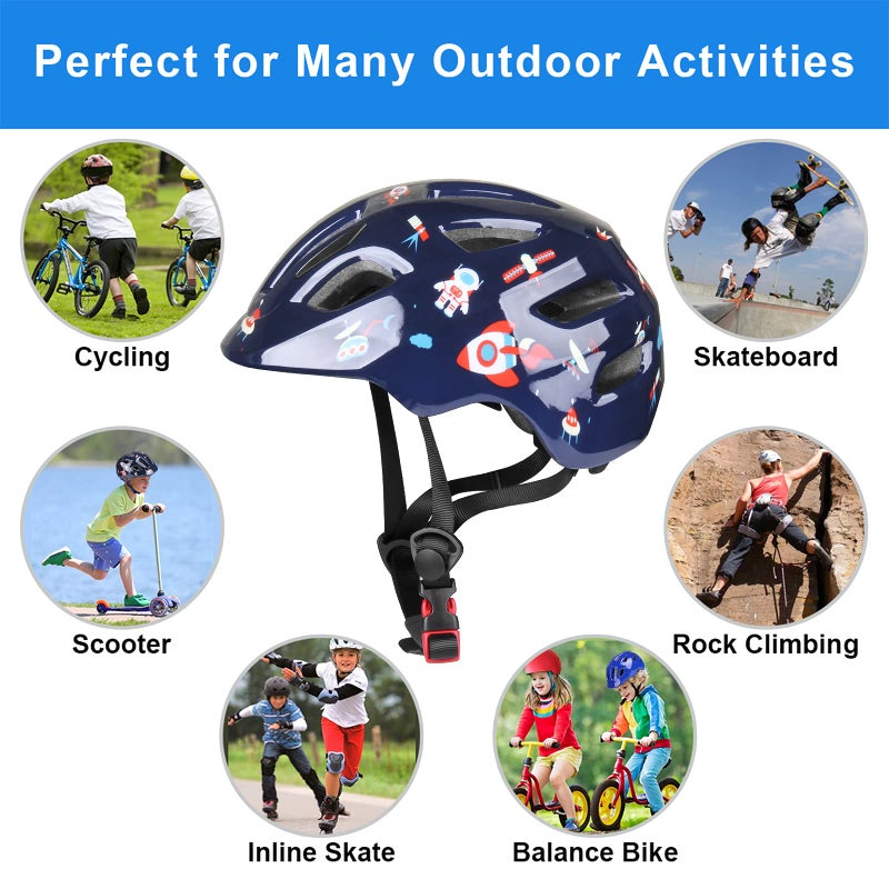 GLAF Baby Bike Helmet Toddler Helmets for 1 Year Old and up Infant Girls Boys Multi Sport Adjustable for Scooter Bicycle Kids Youth Child Skateboard Safety Cycling (XS, Astronaut) - Image 2