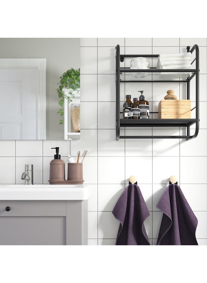 Zaboon Wall shelf, black, 40x51 cm - Image 2
