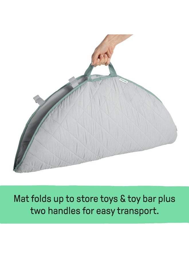 Ingenuity Cozy Spot Duvet Activity Gym with Self-Storage, Machine Washable Mat, Loamy - Image 4