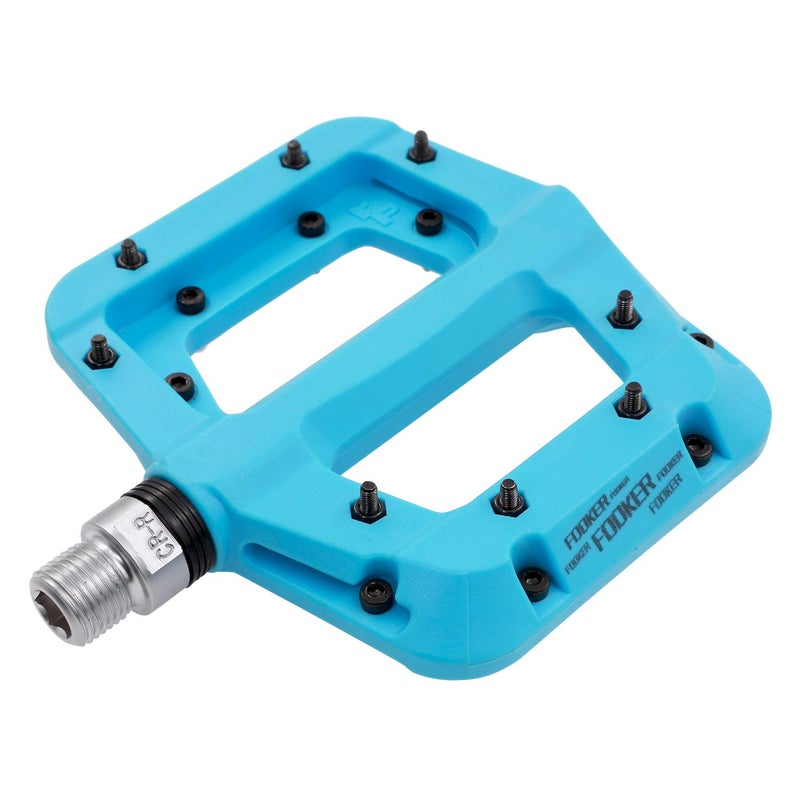 FOOKER MTB Pedals Mountain Bike Pedals 3 Bearing Non-Slip Lightweight Nylon Fiber Bicycle Platform Pedals for BMX MTB 9/16" - Image 1