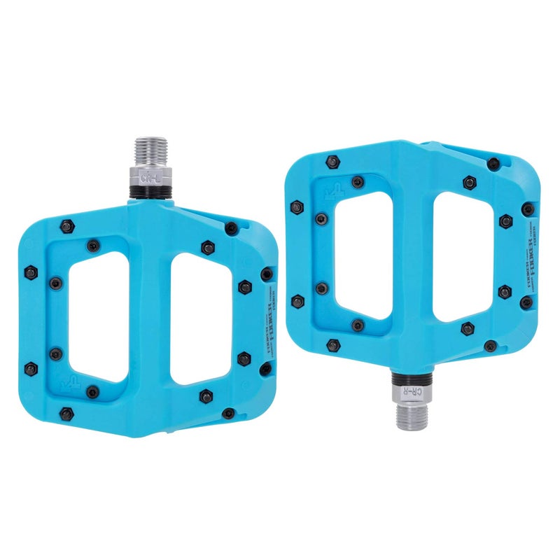 FOOKER MTB Pedals Mountain Bike Pedals 3 Bearing Non-Slip Lightweight Nylon Fiber Bicycle Platform Pedals for BMX MTB 9/16" - Image 2