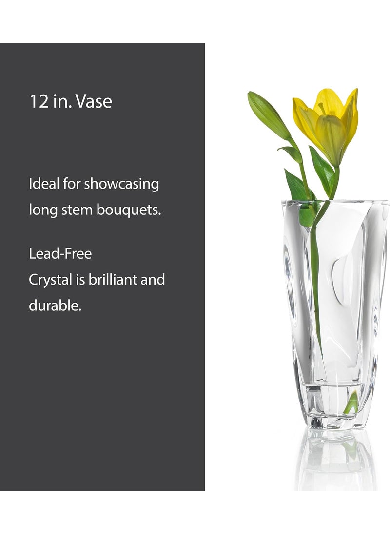 Mikasa Mikasa Cassia Crystal Glass Vase 12 Inch  - Image 3