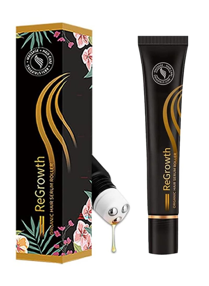DubaiGallery Regrowth Organic Hair Serum Roller, Herbal Rolling Ball Massage Hair Reactive Serum, Hair Growth Serum for Natural Hair, for Stronger, Thicker Hair, for Receding Hairline & Pattern Baldness - Image 2